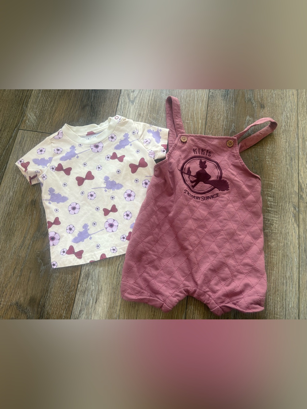 Boxlunch Kiki’s delivery service Quilted Pink Infant Romper Set 18 months